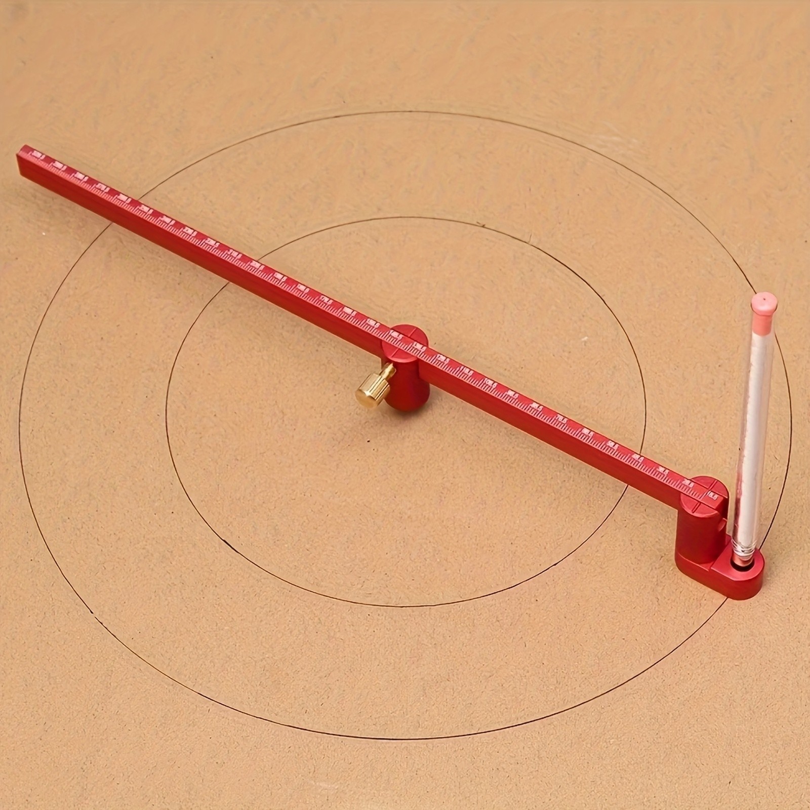 Adjustable Compass Ruler - Precision Circle Drawing for Woodworking & Drafting