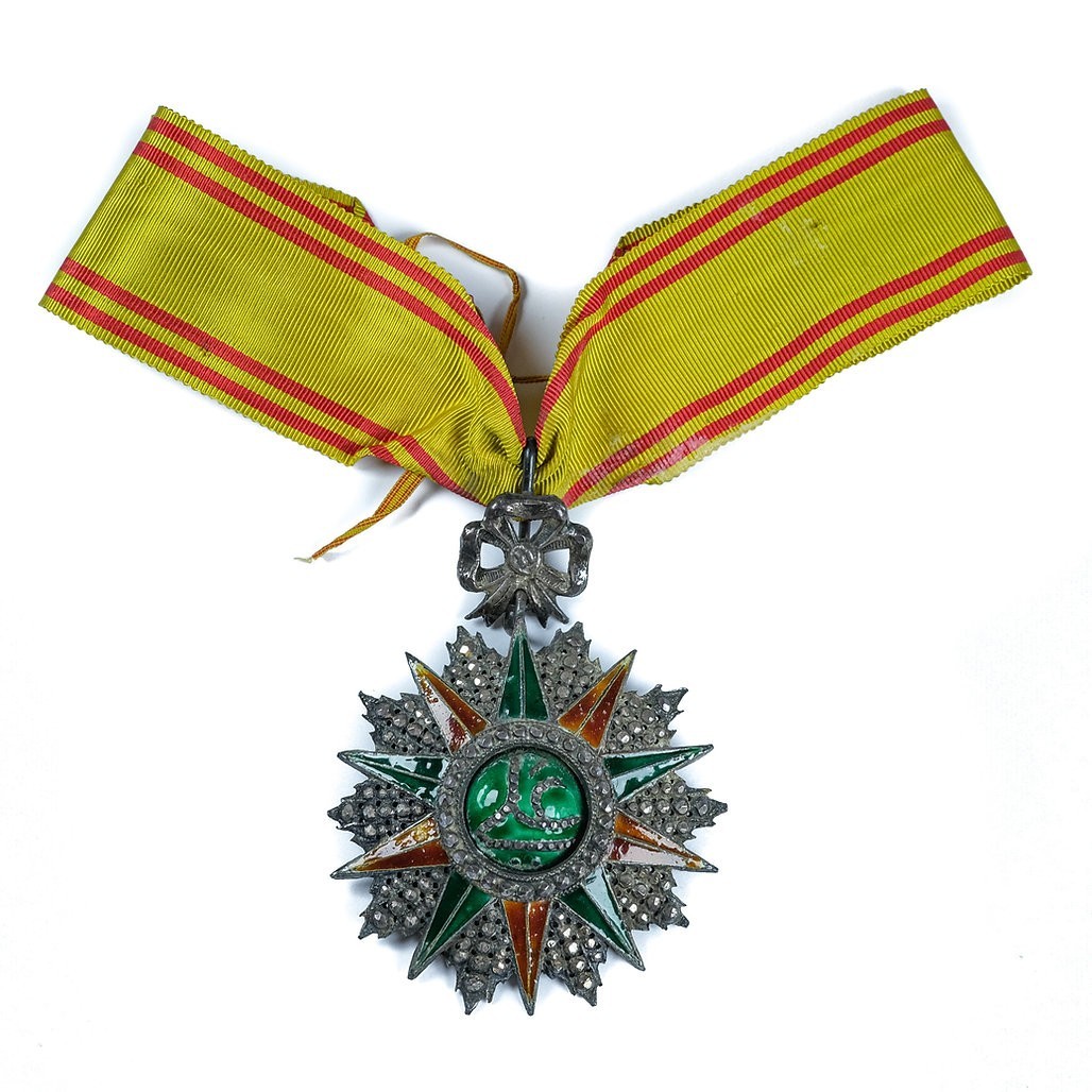1882-1902 Order of Nichan Iftikhar al Ali Bey Tunisia Commander Cross Neck Medal