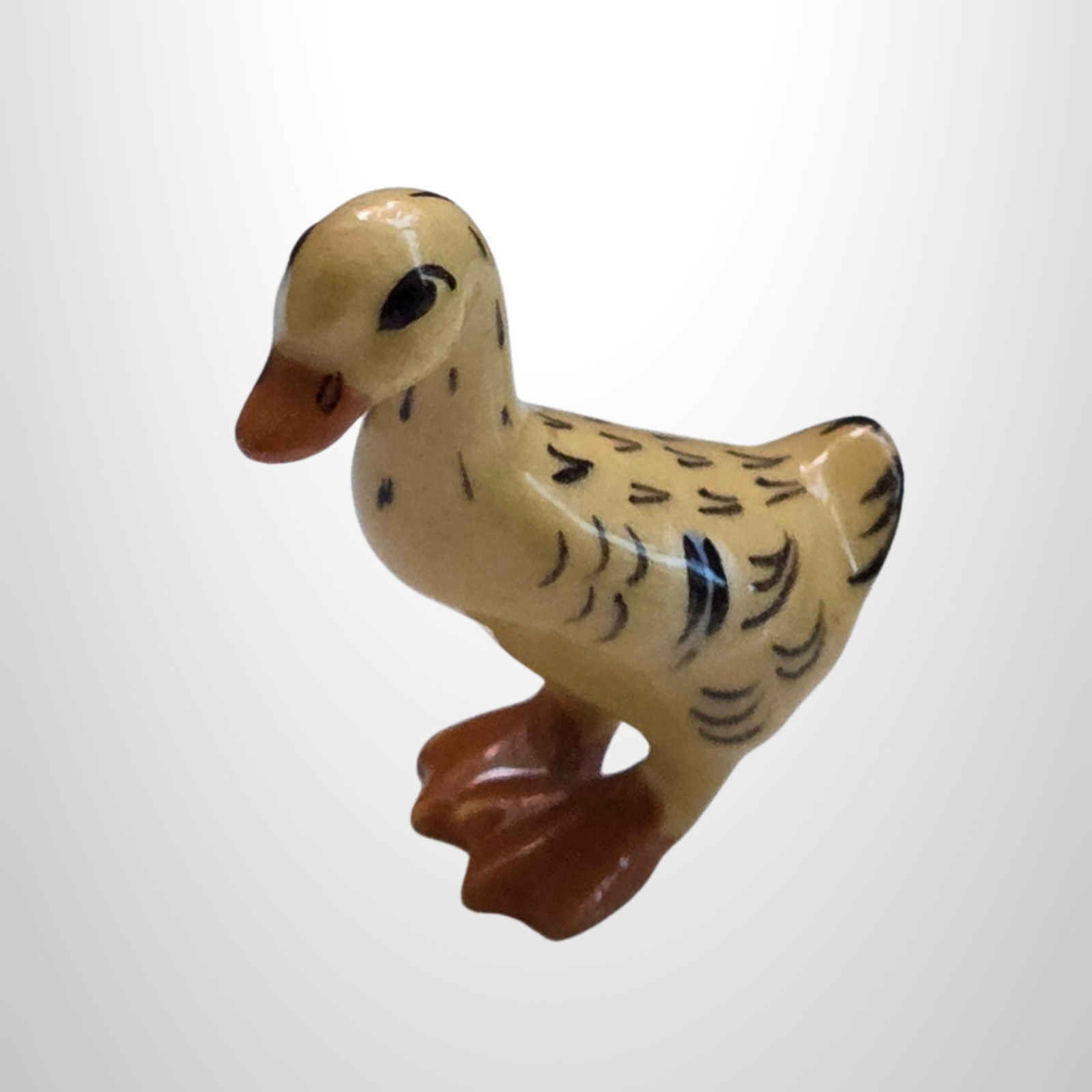 Vintage Old Hagen Renaker Mama Mallard Yellow Duck Bird Miniature Figurine EXC