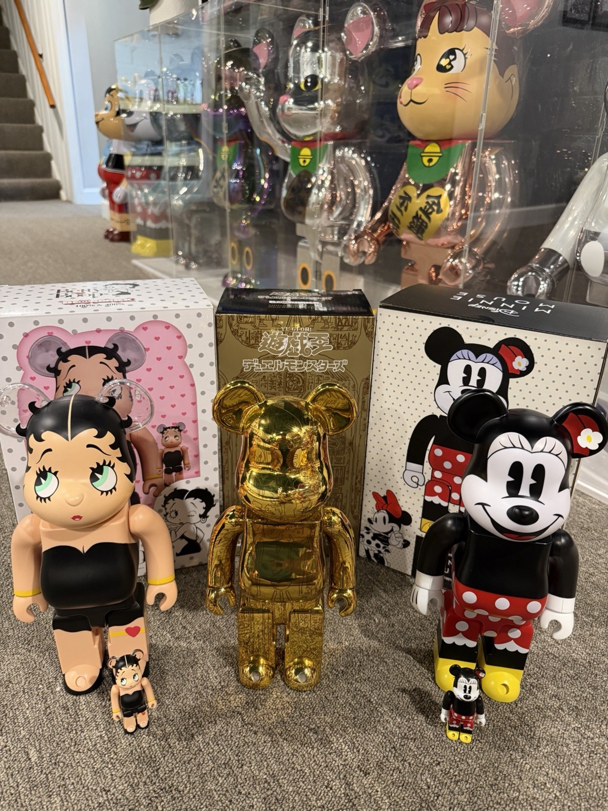 Medicom Toy Be@rbrick Set 3 Betty Boop Minnie Mouse Boxed Unopened 15+