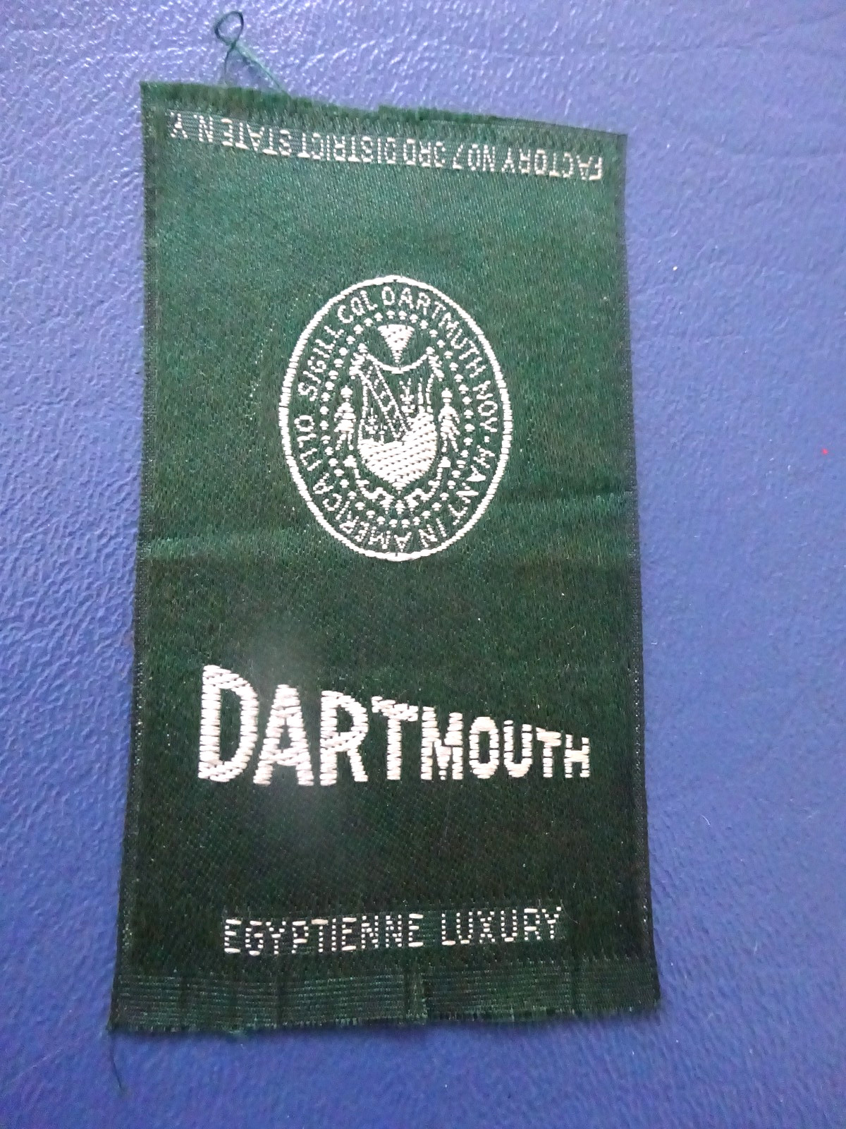 1910 Egyptienne Silk,   Dartmouth College