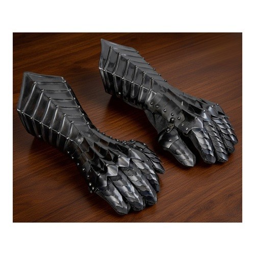 Medieval Nazgul Gauntlets – black Polish Mild Steel Unisex Adult Armor Gloves