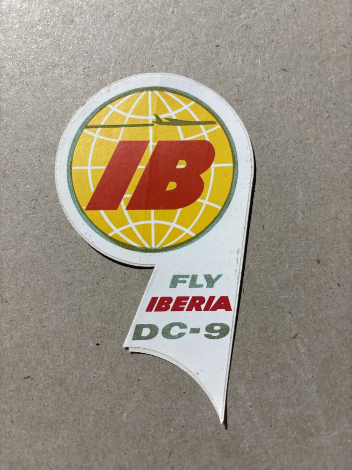 IBERIA AIRLINES DC-9 Vintage Sticker McDonnell Douglas Fly