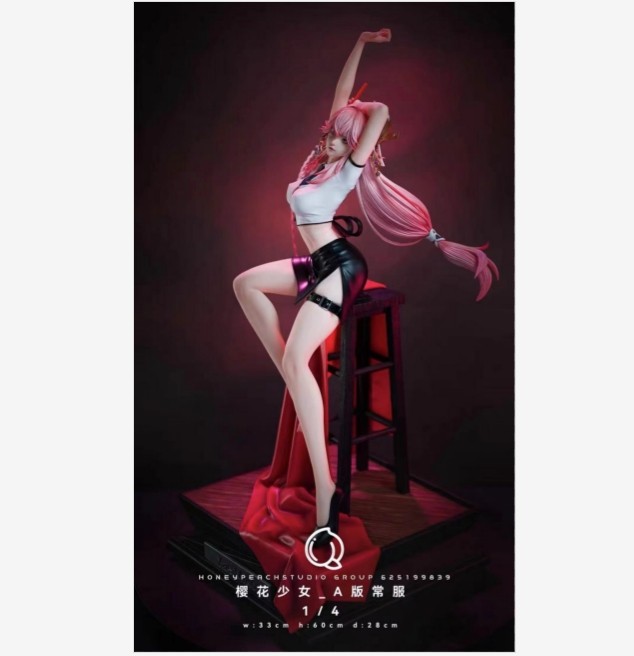 Honey Peach Studio Genshin Impact Yae Miko Resin Statue In Stock 1/4 Daily Suit