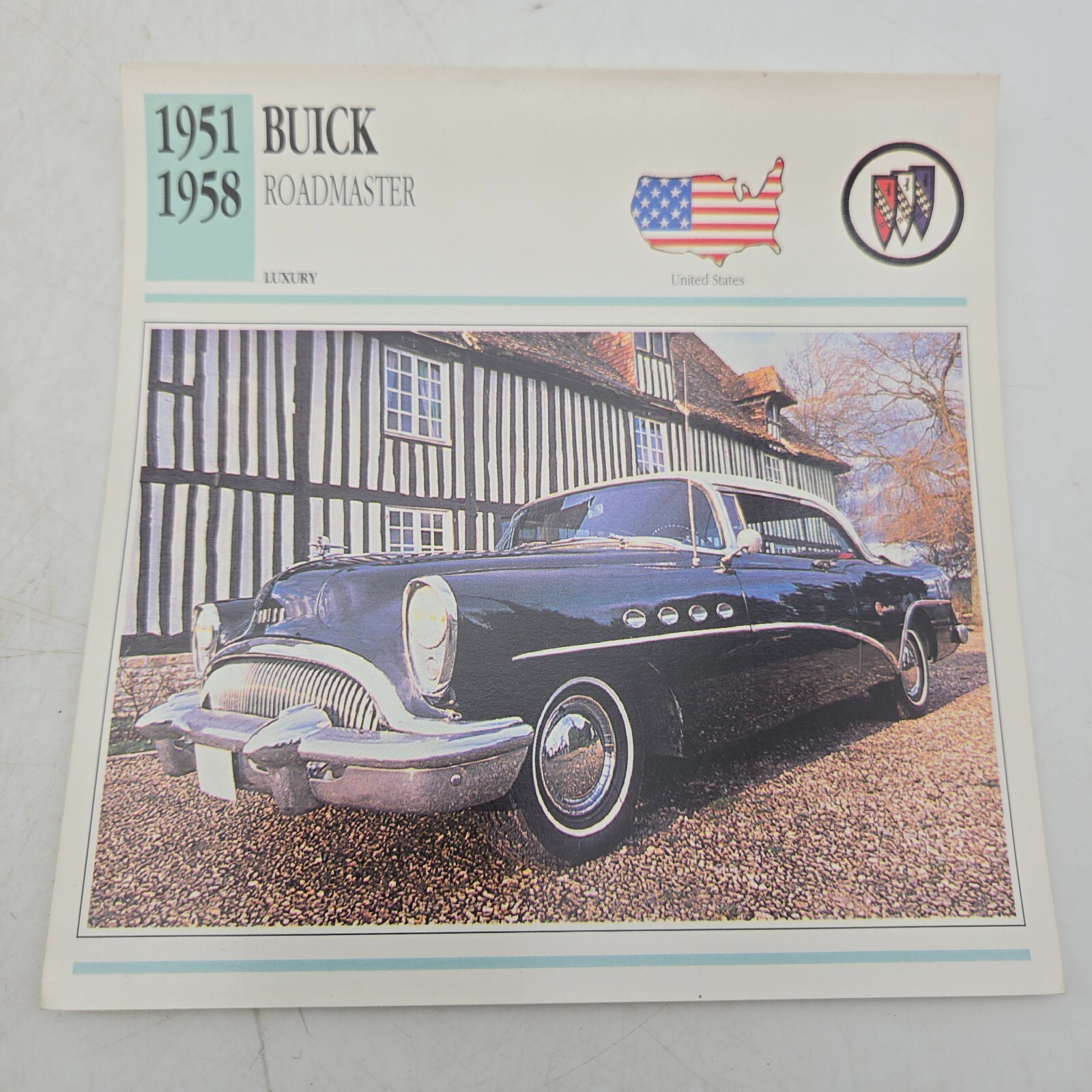1951 1958 Buick Roadmaster Sport Classic Cars Collectors Club Card 90\'s VTG