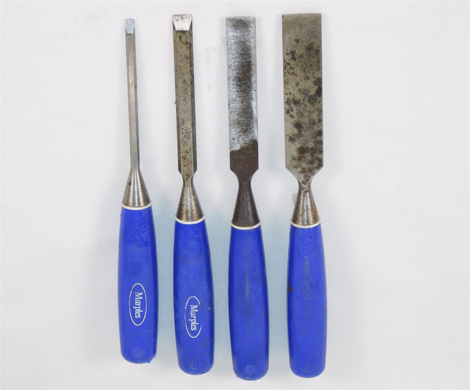 4 Pcs Marples Chisels WoodWorking Hand Forged Sheffield England