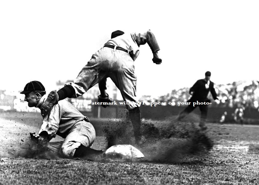 1909 Ty Cobb Slides 3rd Base PHOTO Detroit Tigers New York Highlanders, Yankees 1909 Ty Cobb Slides 3rd Base PHOTO Detroit Tigers New York Highlanders, Yankees