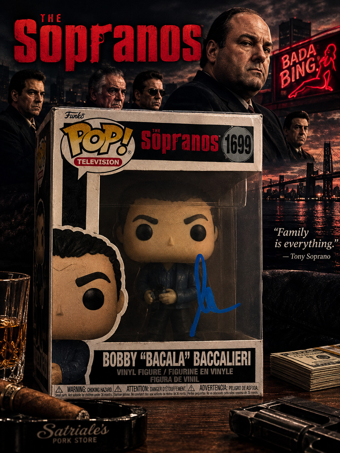 Beckett COA Steve Schirripa Signed Bobby Bacala #1699 Sopranos Funko Beckett COA Steve Schirripa Signed Bobby Bacala #1699 Sopranos Funko