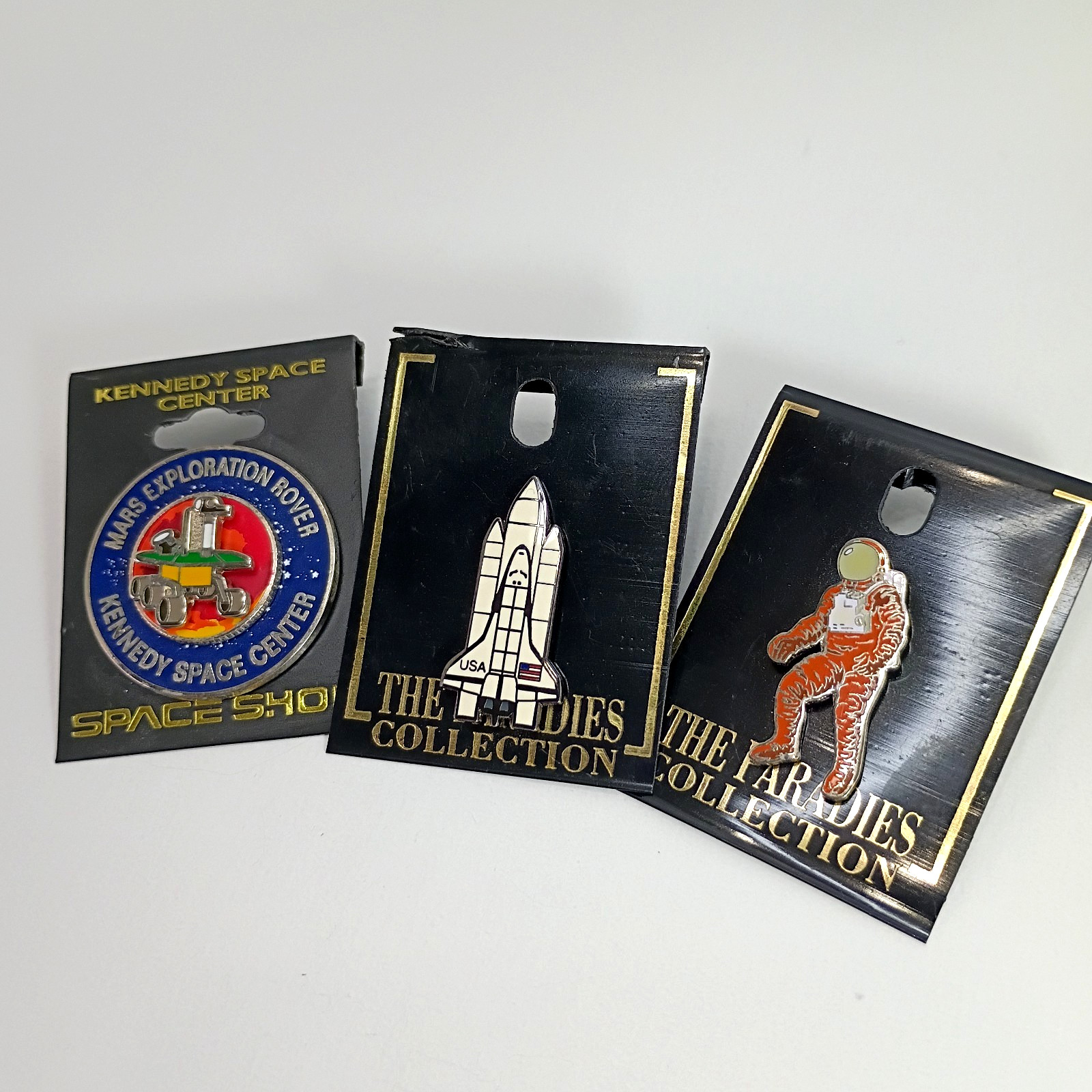 Vintage Space Enamel Pin Lot - NASA Mars Rover Astronaut Shuttle - NM 3 Pins Vintage Space Enamel Pin Lot - NASA Mars Rover Astronaut Shuttle - NM 3 Pins