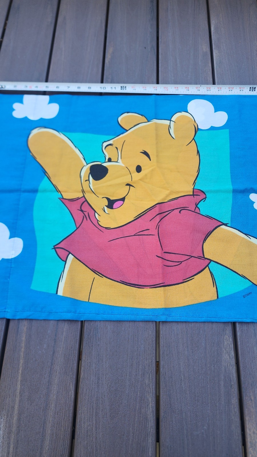 Vtg 90s Bedding Disney Winnie The Pooh/Piglet Reversible Standard Pillow Case