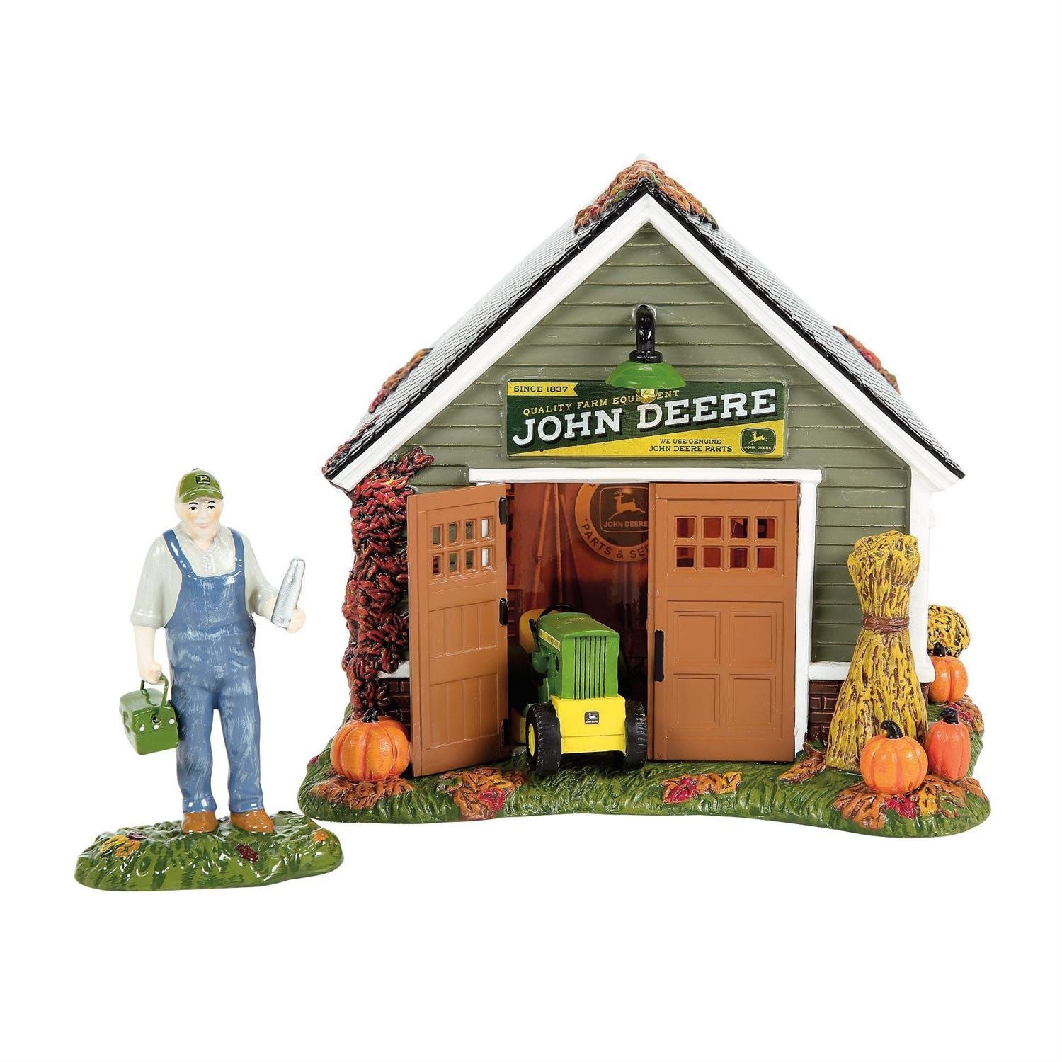Dept 56 STILL RUNNING JOHN DEERE SET/2 Halloween/Harvest Village 6018347 NEW