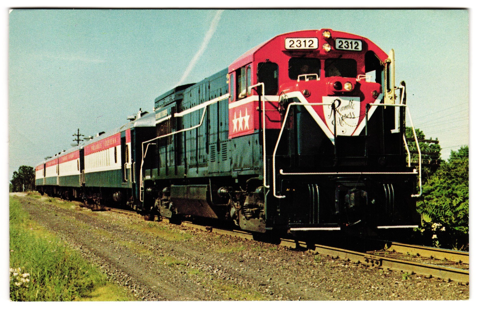 Delaware & Hudson Railway Preamble Express Locomotive 2312 Train Postcard