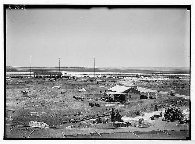 Photo:Lydda Airport Palestine 1930s KLM Plane Landing Airfield
