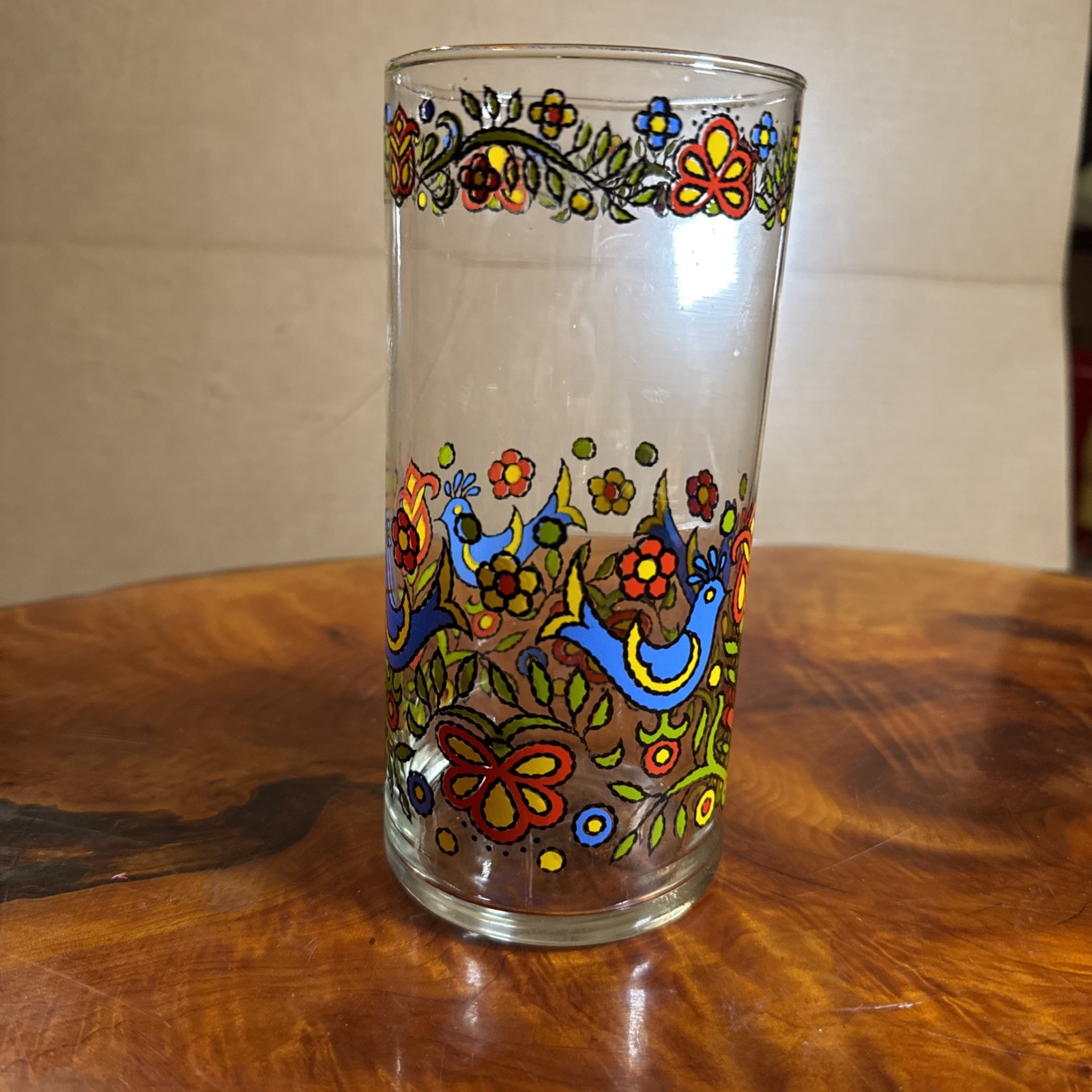 Vintage Pyrex Country Festival Friendship Corning BlueBird Glass Canister