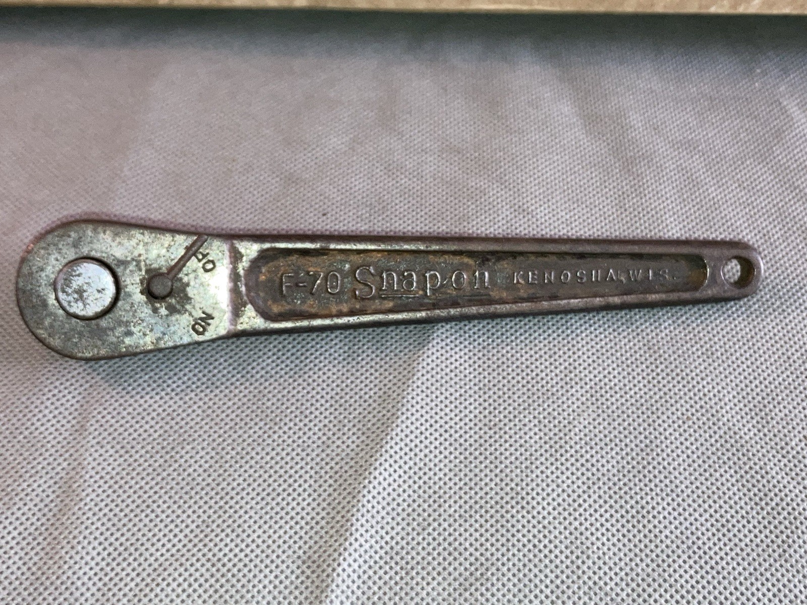 1930  Antique Snap-On F-70 Socket Ferret Ratchet 3/8\