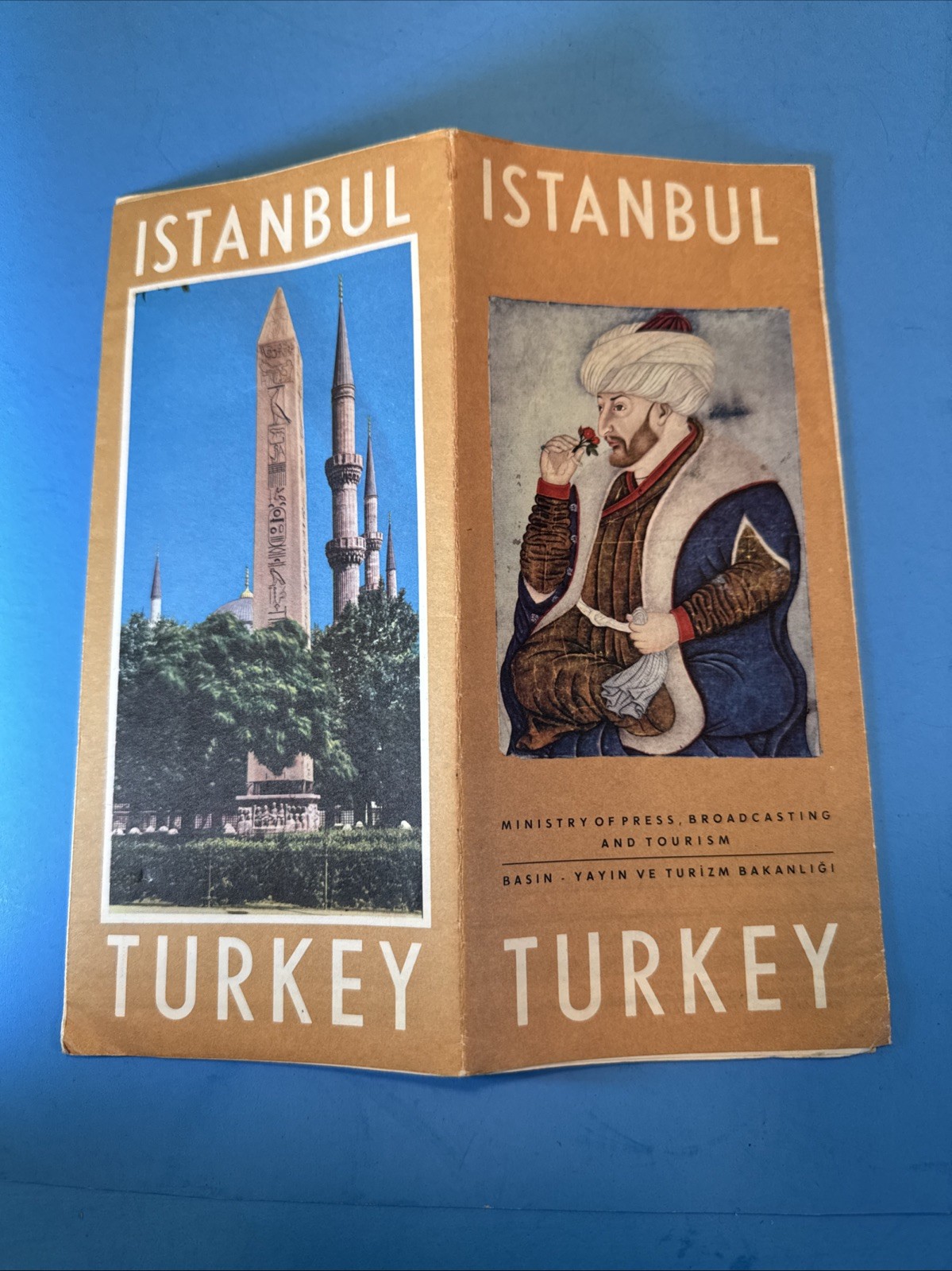 1960\'s Istanbul Turkey Tourism Map & brochure vintage Travel