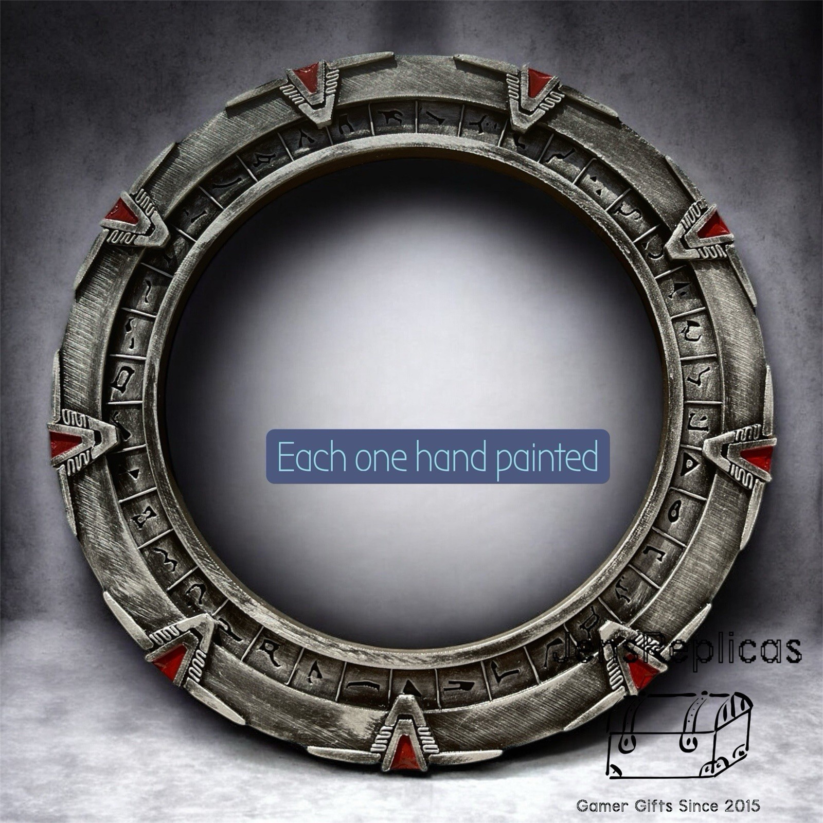 Stargate SG1 Gate 10” Sculpture Collector Replica, Each Hand Painted, Display