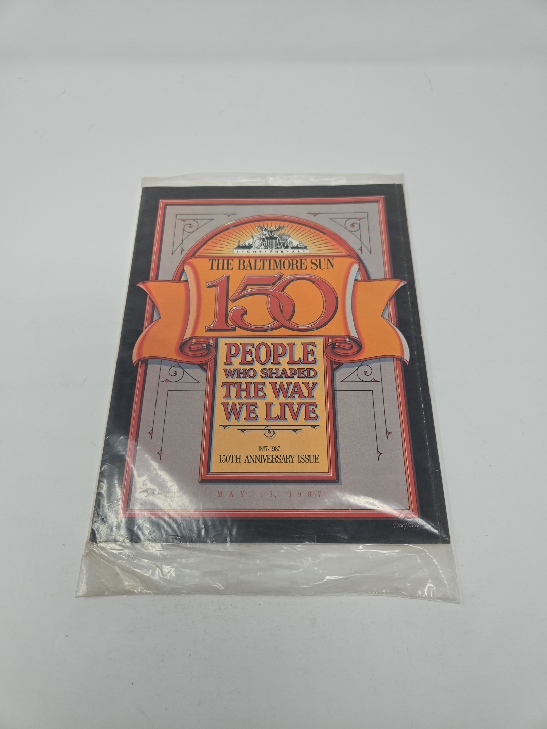 Baltimore Sun 150th Anniversary Issue 1837-1987 Collectable New Baltimore Sun 150th Anniversary Issue 1837-1987 Collectable New