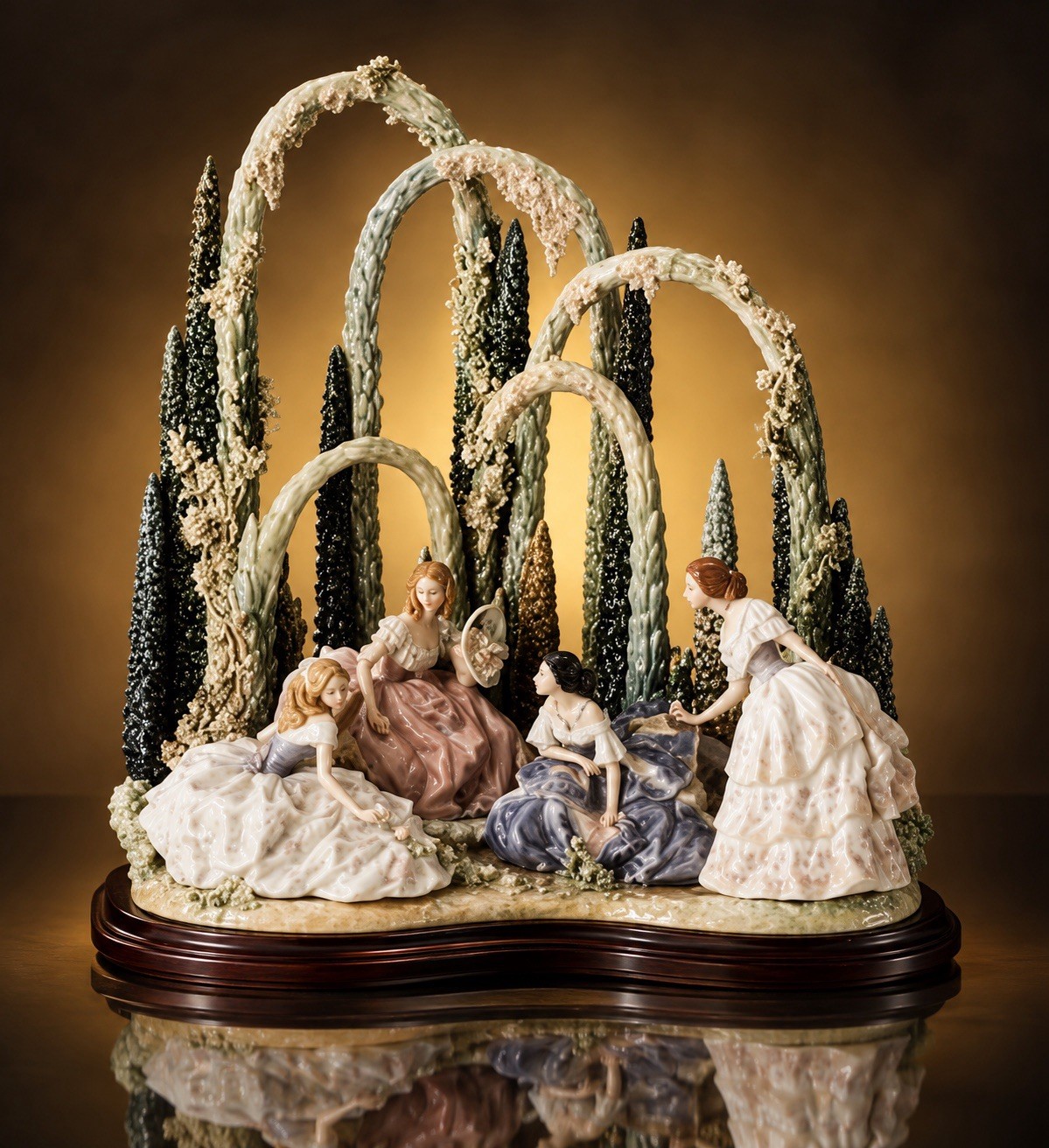 Lladró Garden Party #01001578 | Elite Limited Edition 500 | Retired 1999 | Base
