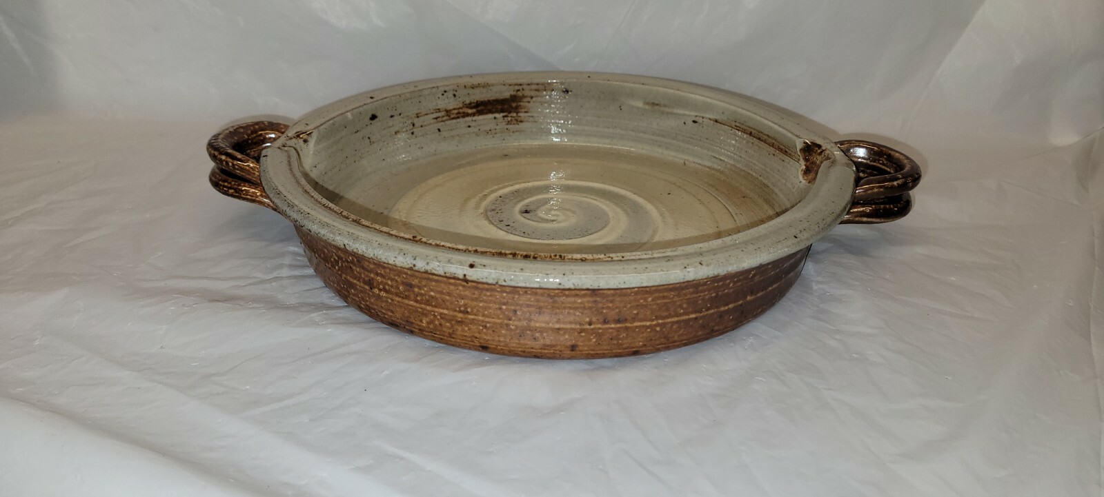 Studio Pottery Shino Glaze Planter stamped Dixon