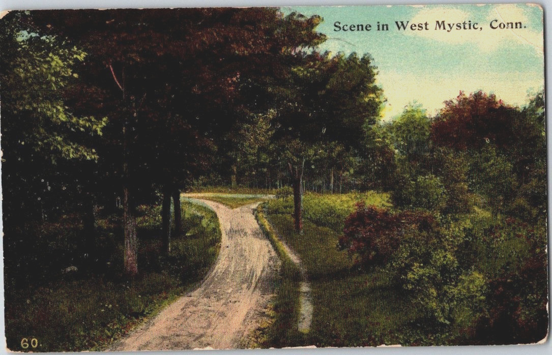 Vintage Postcard 1912 Scene in West Mystic, Connecticut (CT)