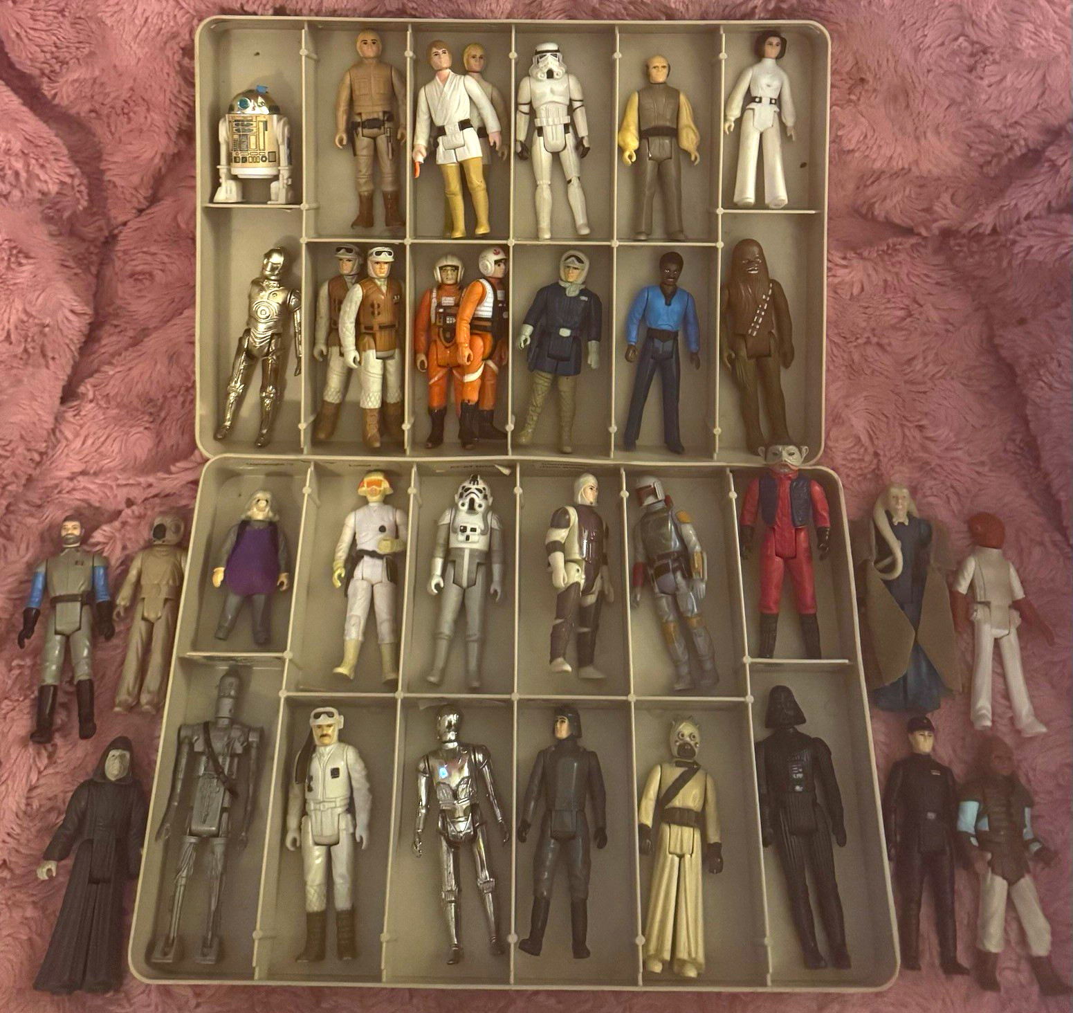 Vintage Kenner Star Wars Action Figure Lot w/ Boba Fett Vader C-3PO 