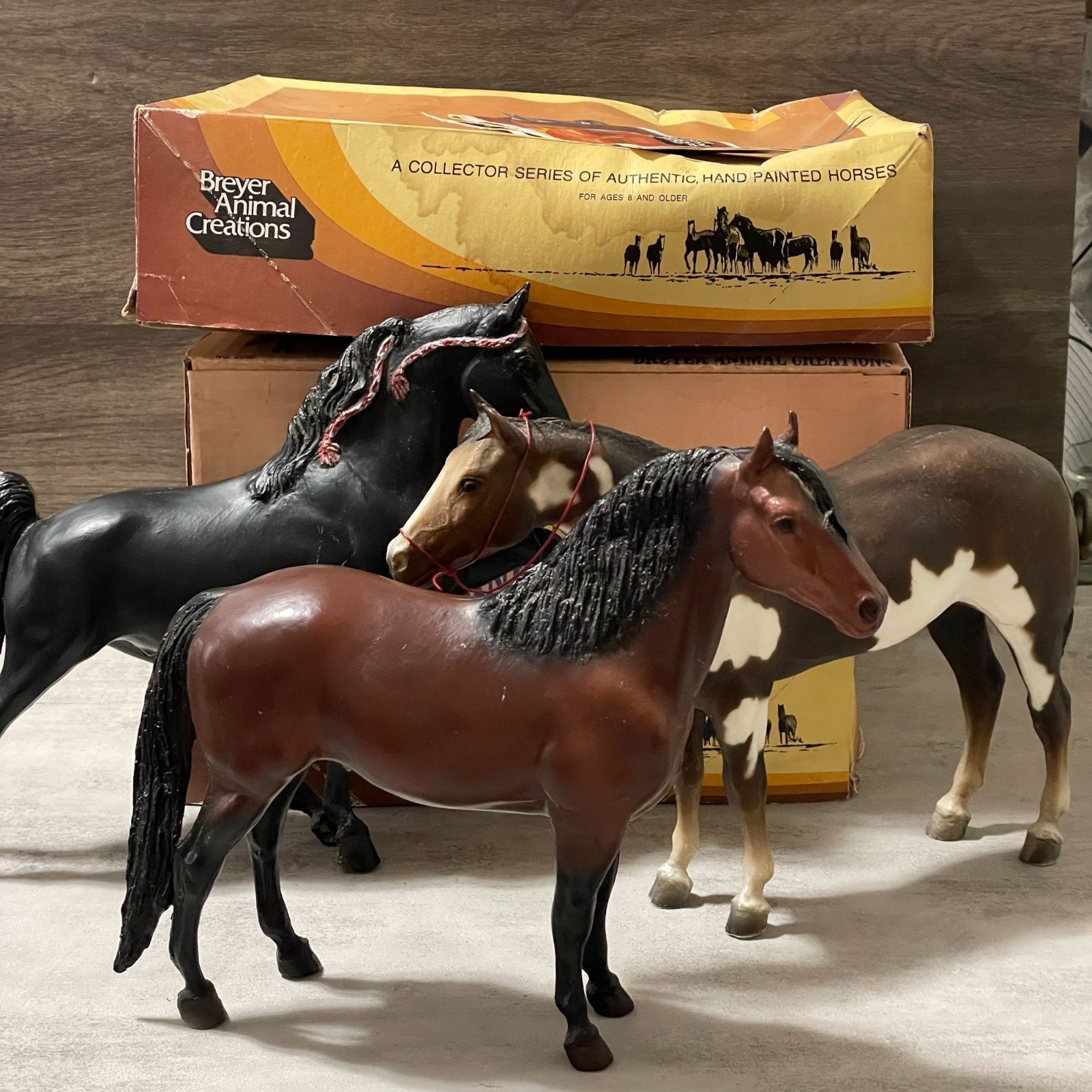 Vintage Set of Three Breyer Horse Figurines Original Boxes Models 60, 2065, 88