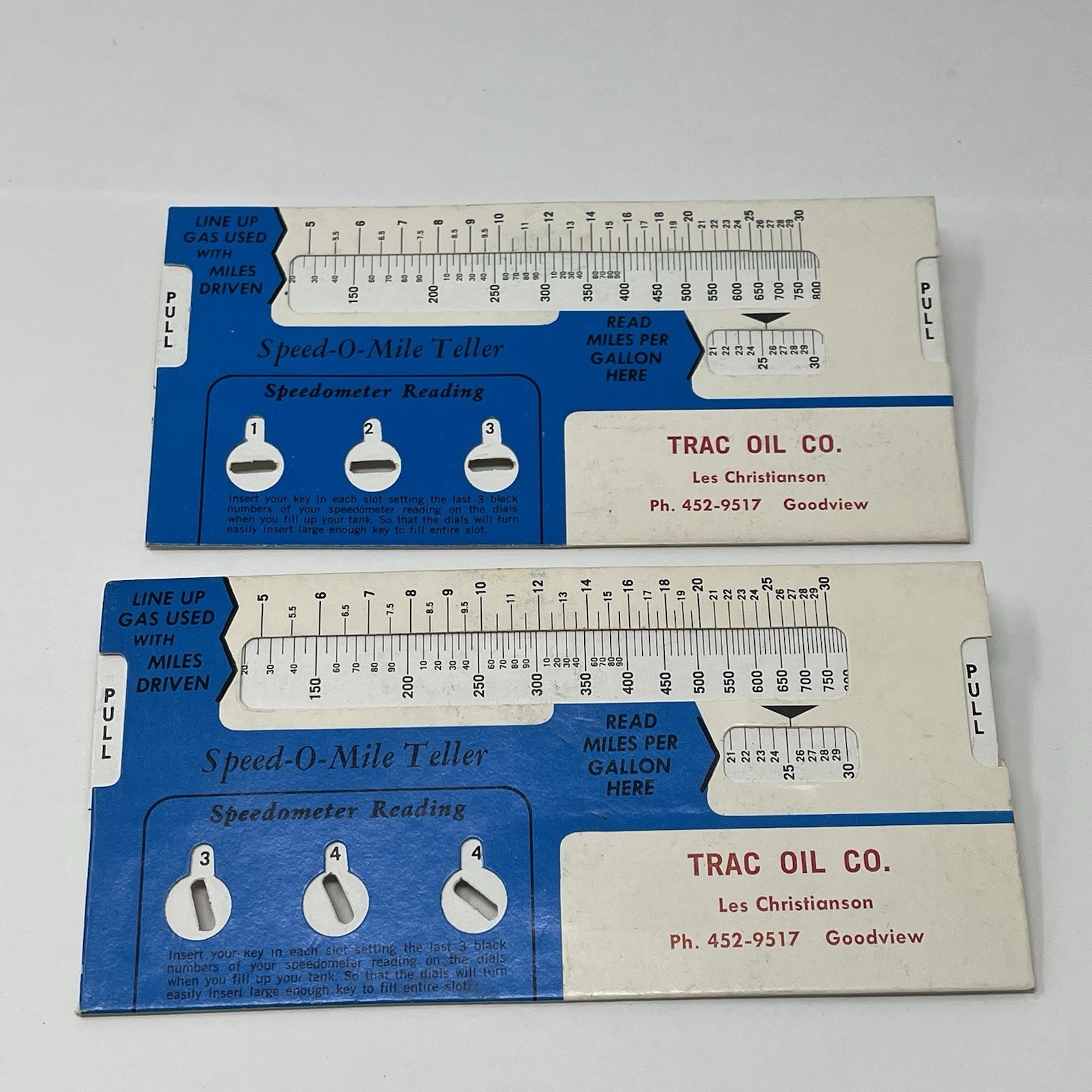 Vintage Speed-O-Mile Teller Per Gallon Sun Visor Blue Promo Trac Oil Goodview MN Vintage Speed-O-Mile Teller Per Gallon Sun Visor Blue Promo Trac Oil Goodview MN