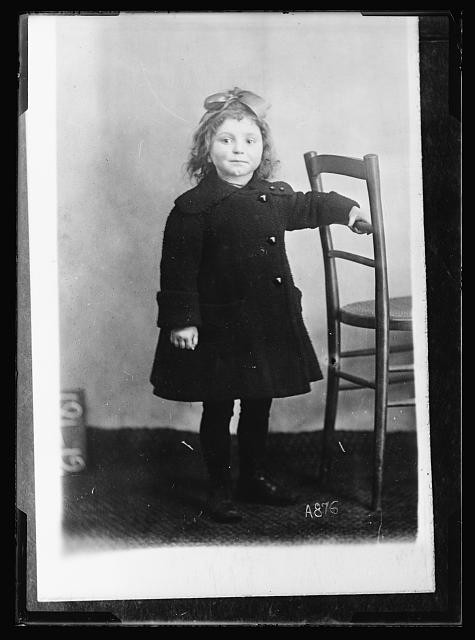 Cherbourg Manche France Madeleine Letellier 1919 Girl Portrait American E.F.