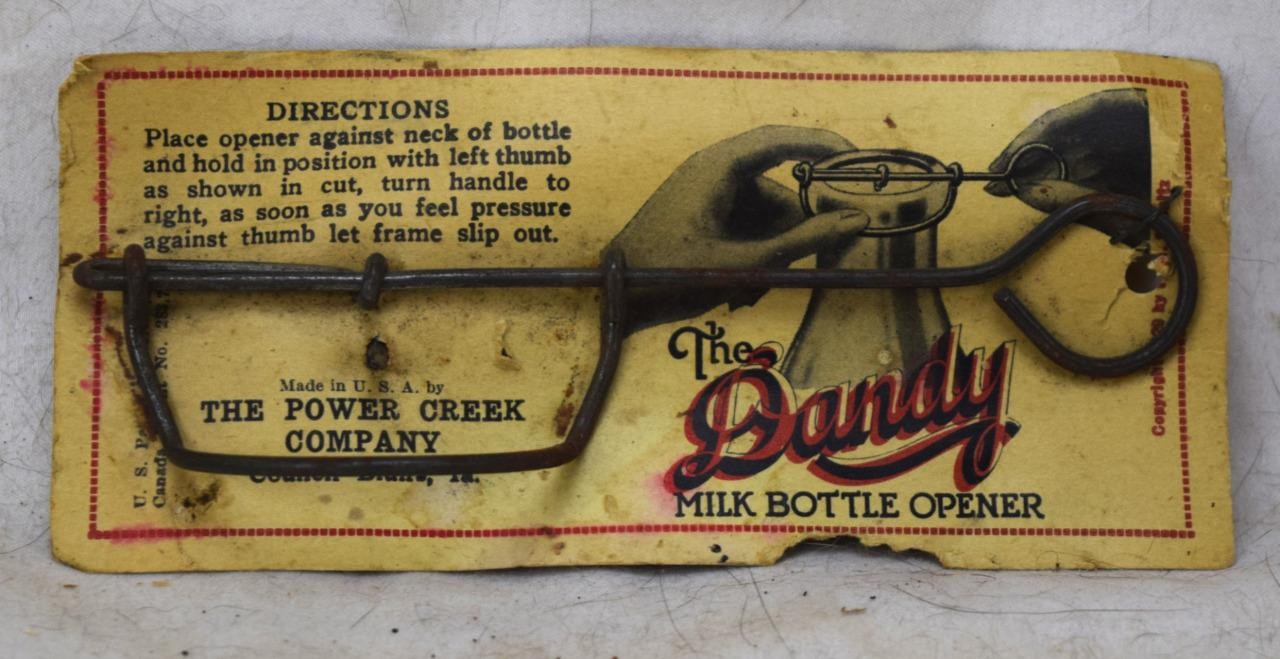 Vintage The Dandy Milk Bottle Opener The Power Creek Company Councel Bluffs IA
