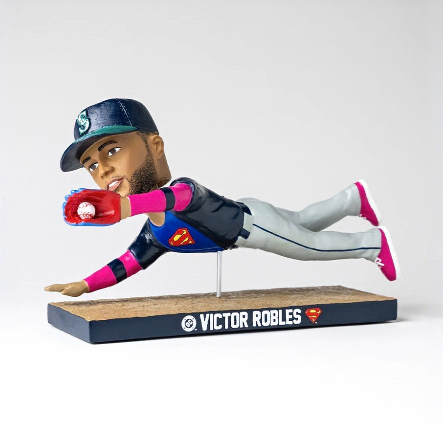 Victor Robles mariners Baseball Bobblehead Figure w/ Superman Logo,