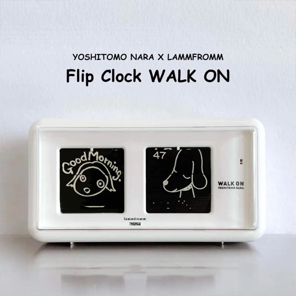 Yoshitomo Nara Flip Clock WALK ON White Lammfromm Exclusive Limited Edition