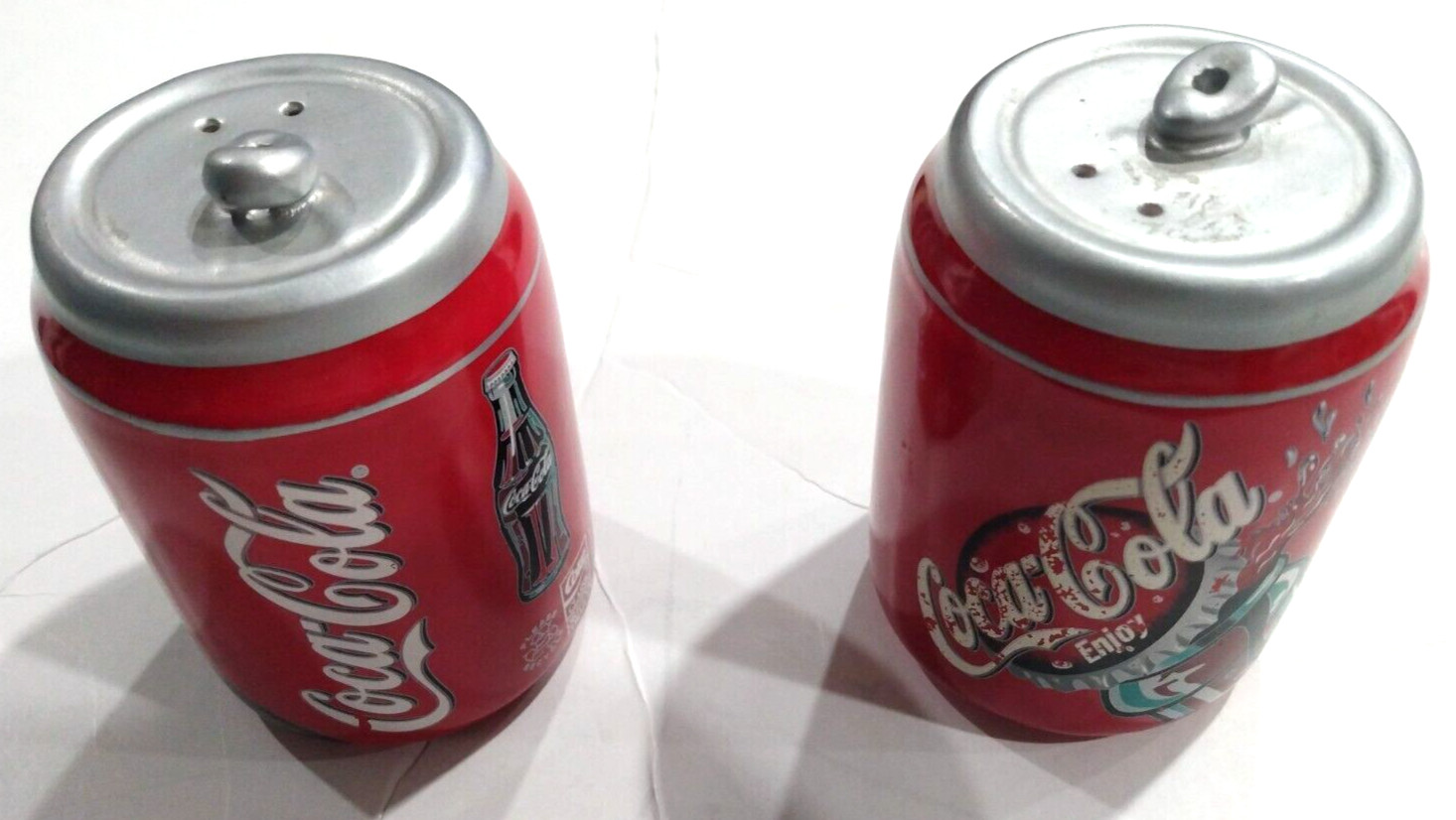 Coca Cola soda shape salt and pepper shakers