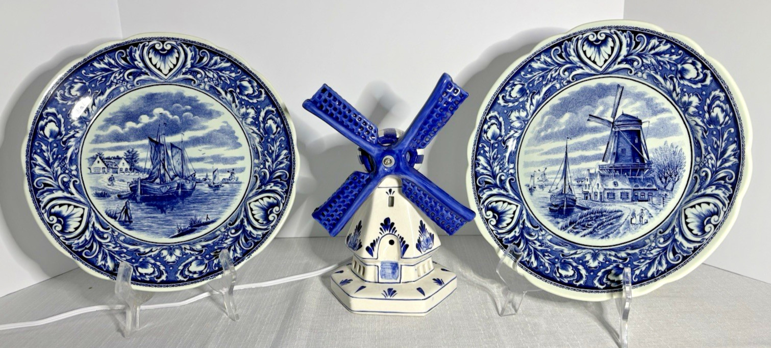 3-Pc Vtg Royal Sphinx Maastricht Wall Plates & 9\