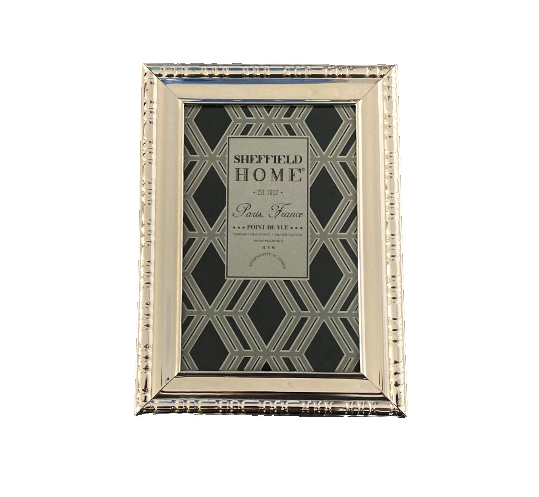 NEW Sheffield Home Ornate Silver‑Tone Metal 4x6