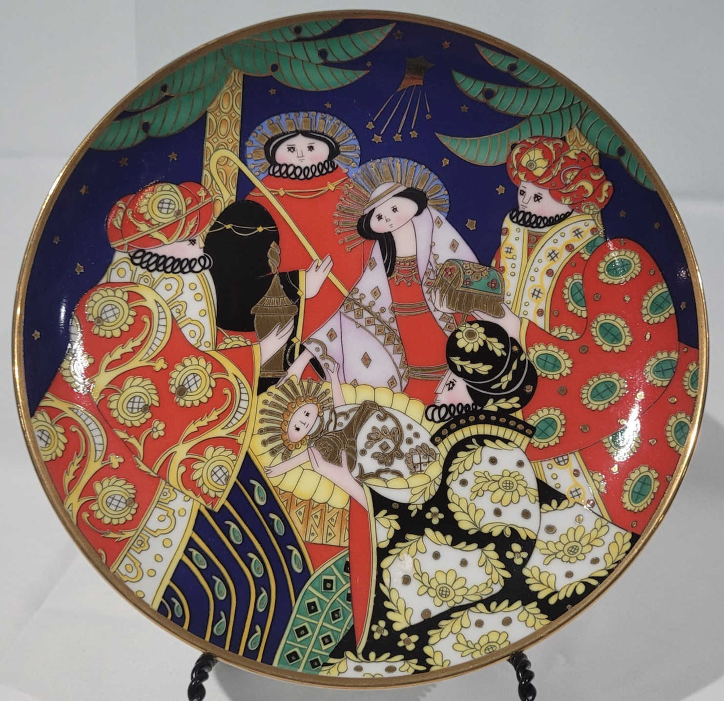 VTG 1991 House of Faberge The Nativity Limited Edition Plate Franklin 24K 8\