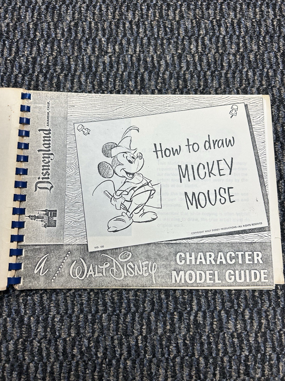 Vintage WED Enterprises Disney Character Model Guide Research Dept 1401 Flower