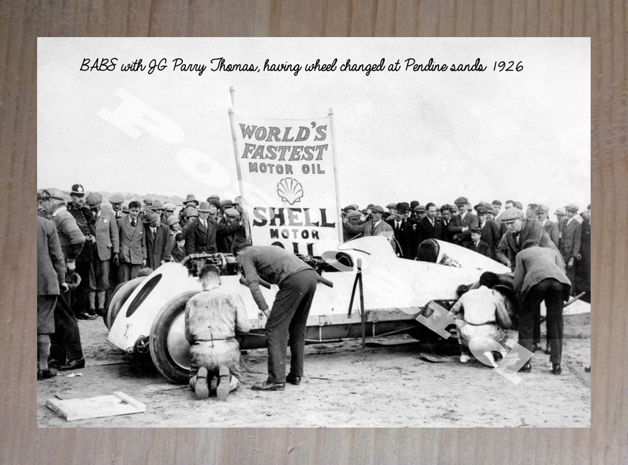 Historic BABS with JG Parry Thomas Land Speed 1926 Postcard