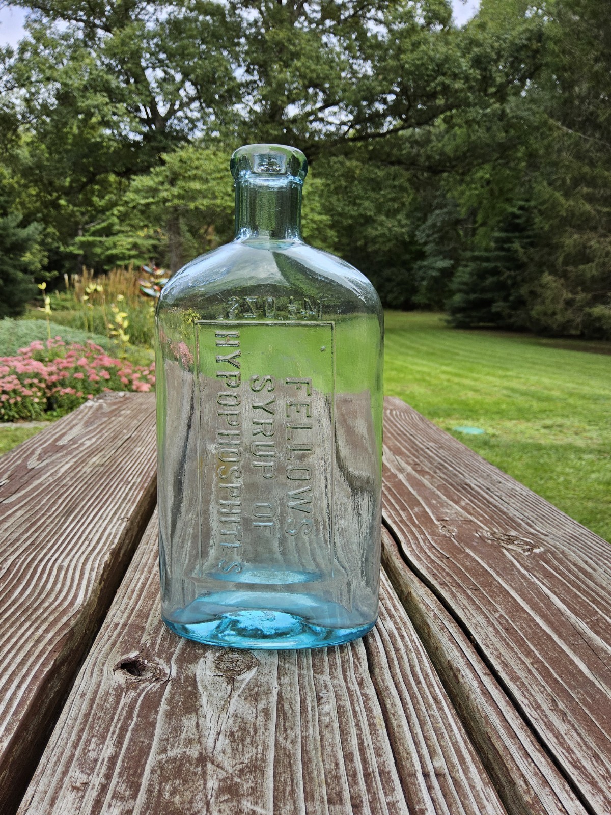 Antique Embossed “Fellow Syrup Of Hypophosphites” 7 3/4 Inches Tall Antique Embossed “Fellow Syrup Of Hypophosphites” 7 3/4 Inches Tall