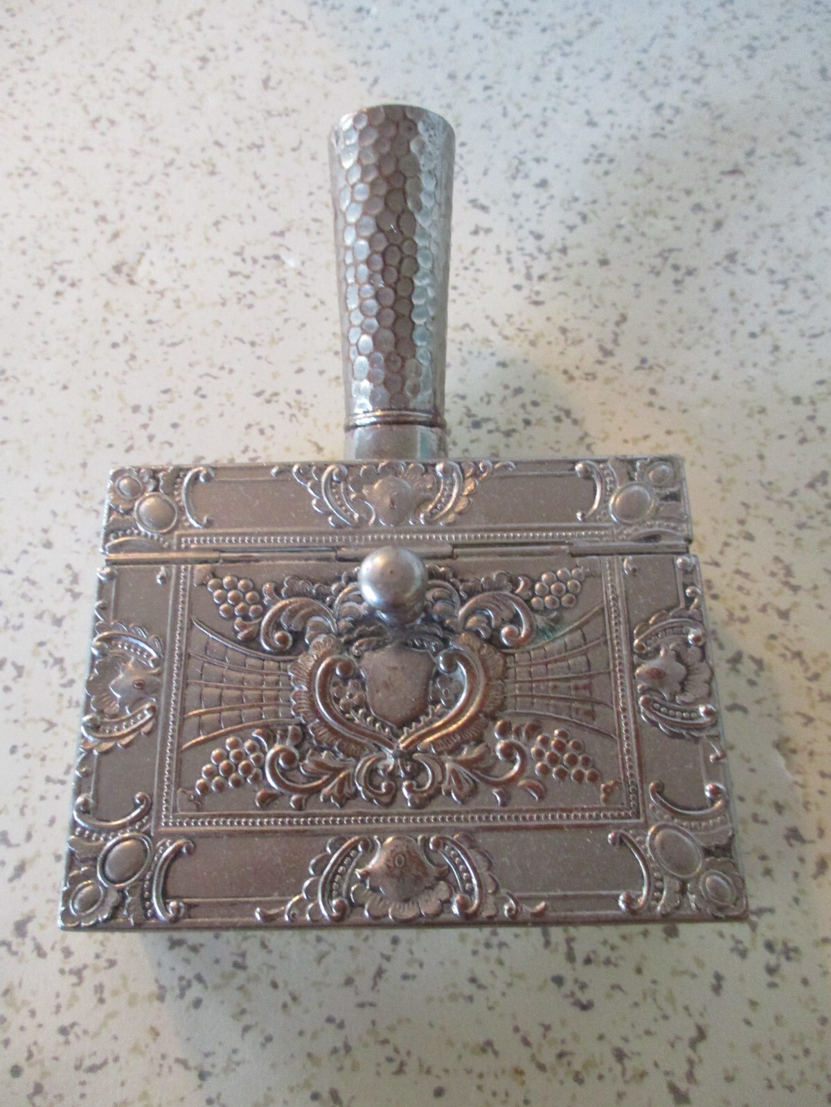 Vintage, Silent Butler, Table Crumber,  Hammered, Raised & Etched Metal 5.25