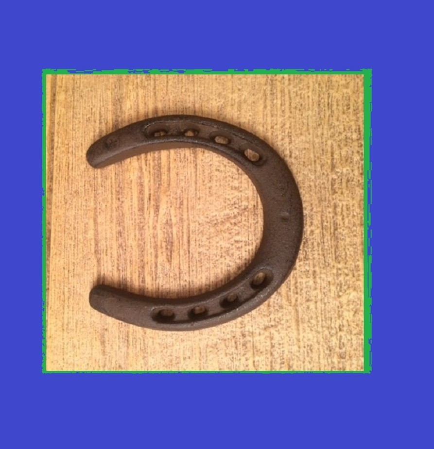 One (1) Cast Iron Large Horse Shoe 5\ One (1) Cast Iron Large Horse Shoe 5\