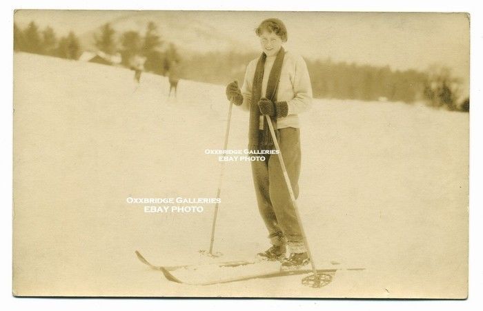Vintage Sport Photo SKI SLOPE FEMALE SKIER Norway SEPIA 1900 Original Antique Vintage Sport Photo SKI SLOPE FEMALE SKIER Norway SEPIA 1900 Original Antique