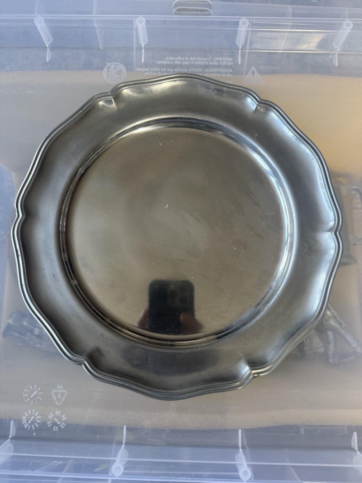 Vintage Duratale Leonard Pewter RWP Italy Platter Serving Tray 10.5 Round Vintage Duratale Leonard Pewter RWP Italy Platter Serving Tray 10.5 Round