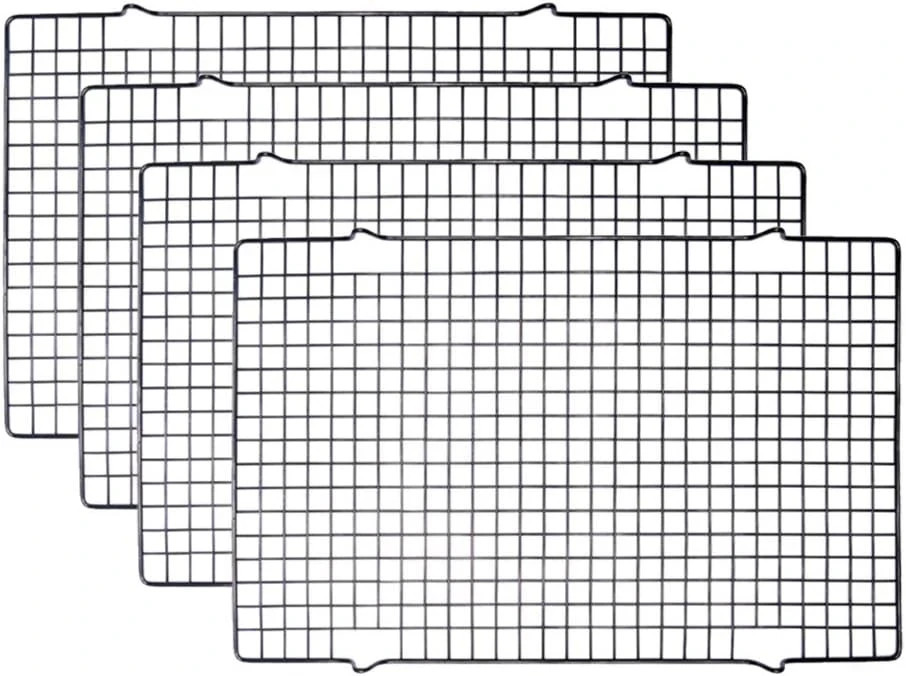 Tebery 4 Pack Black Heavy-Duty Wire Cooking Rack Baking Racks, Black-4pc Tebery 4 Pack Black Heavy-Duty Wire Cooking Rack Baking Racks, Black-4pc