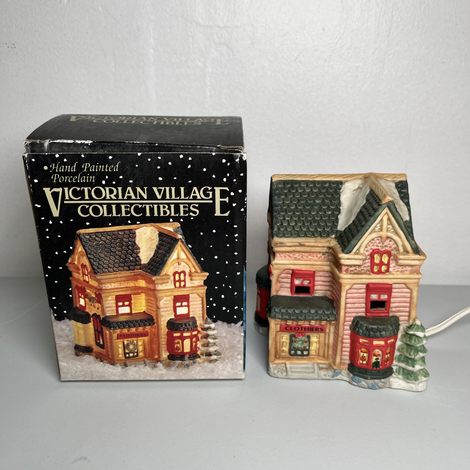Victorian Village Collectibles 1996 Villager Porcelain Lighted House- WORKS