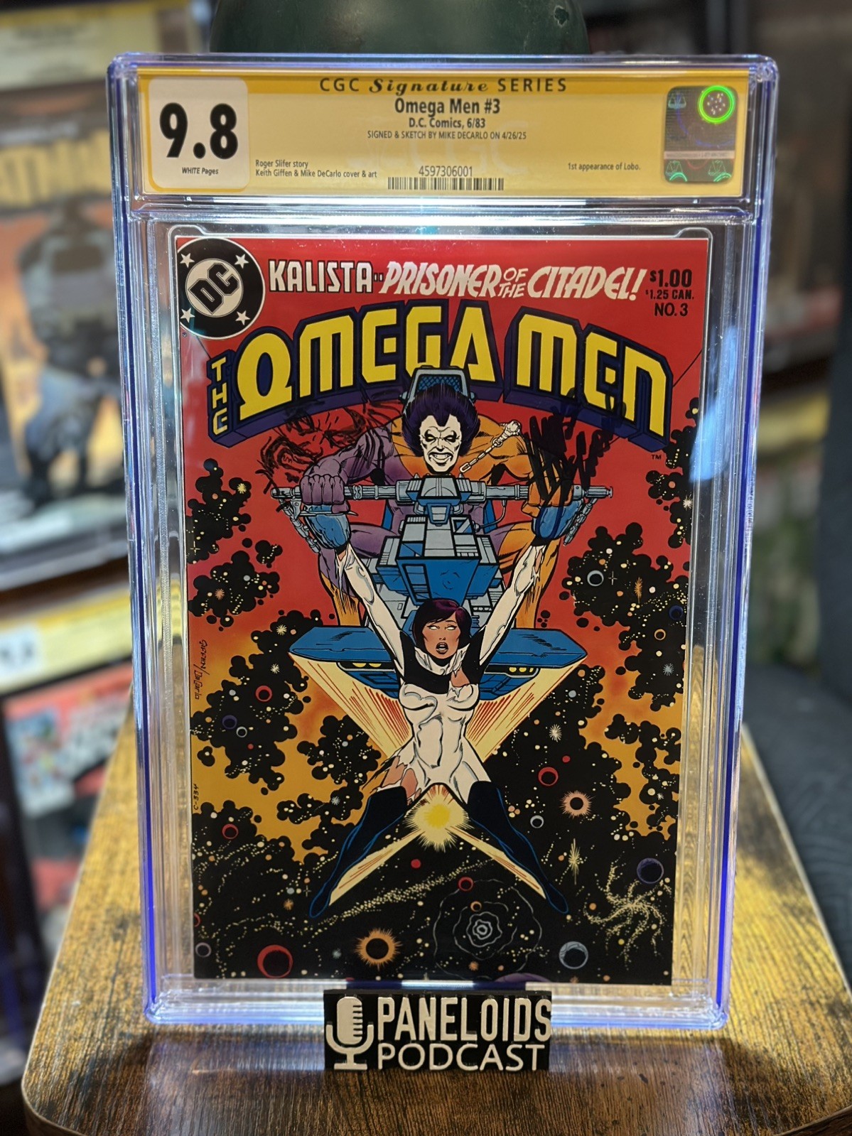 Omega Men #3 1983, CGC SS 9.8 SS, 1st App Lobo, Mike Carlo Signed & Sketched Omega Men #3 1983, CGC SS 9.8 SS, 1st App Lobo, Mike Carlo Signed & Sketched
