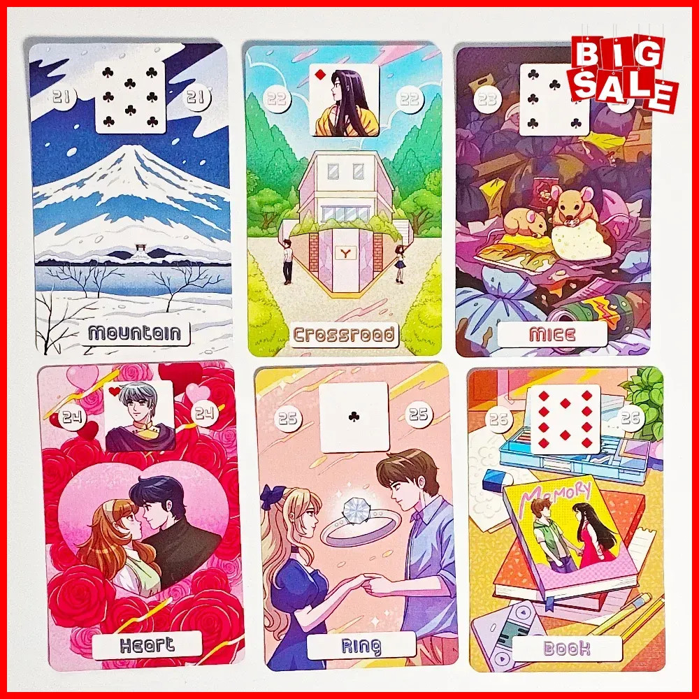 Back To The 80's Lenormand Deck 36 Pcs Lenormand Cards + 2 Special Cards 9*6cm P