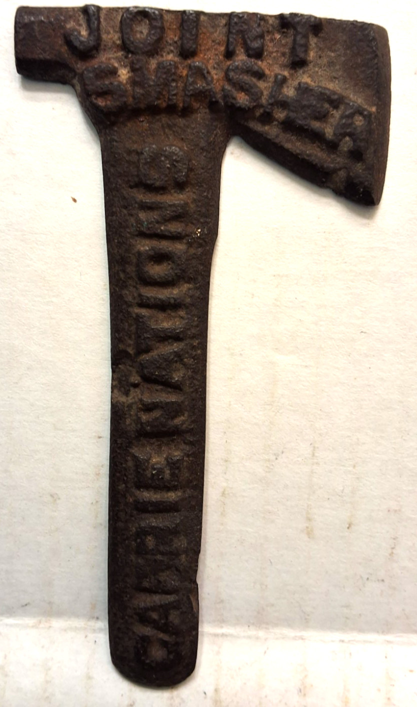 ANTIQUE CARRIE NATION(S) SOUVENIR MINI CAST IRON ADV. HATCHET TEMPEREST ACTIVIST