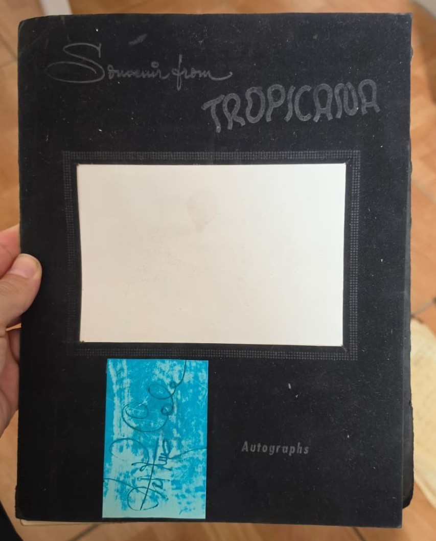 1956-58 NAT KING COLE AUTOGRAPH HAND SIGNED BOOKLET TROPICANA NIGHT CLUB CUBA