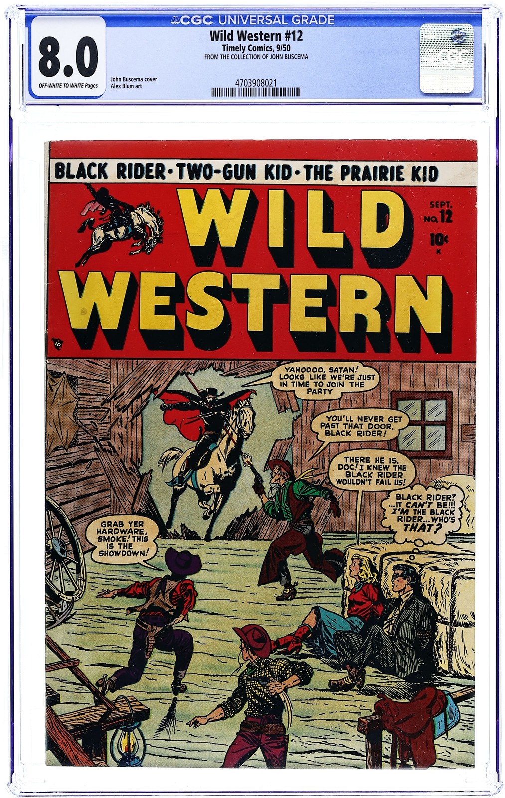 Wild Western #12 CGC 8.0 Buscema Collection 1950 4703908021